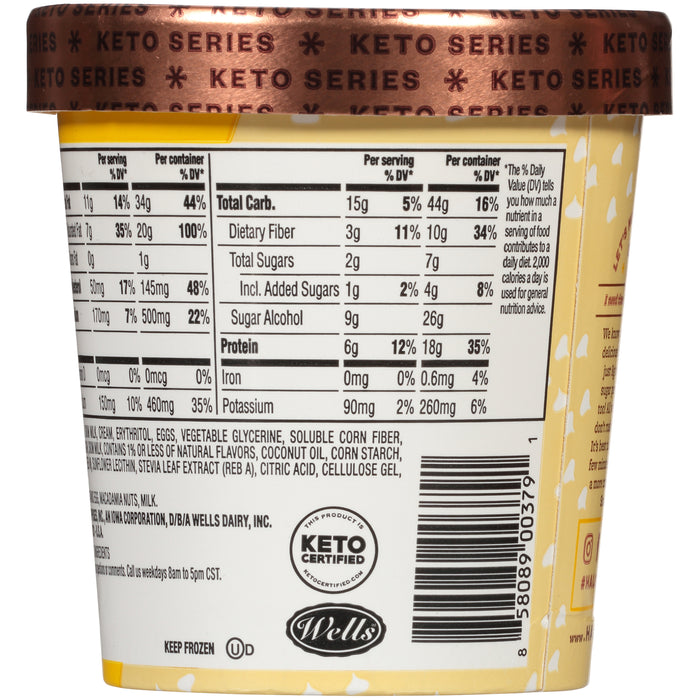Halo Top Macadamia Nut Cookie Ice Cream , 16 oz —