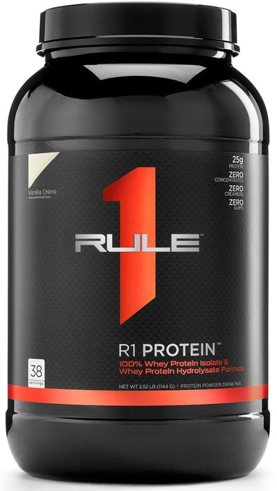 Rule 1 Whey Protein Isolate, Vanilla Creme, 1.17 kg