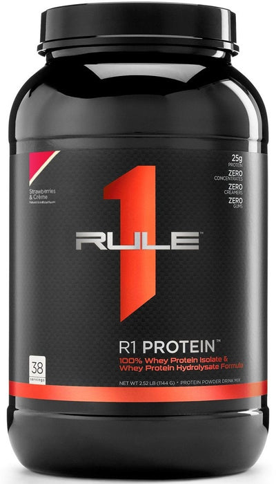 Rule 1 Whey Protein Isolate, Strawberries & Creme, 1.17 kg