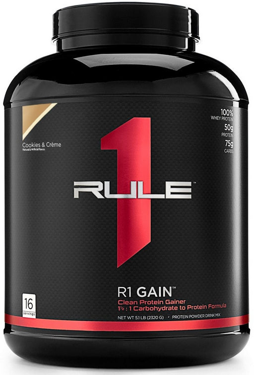 Rule 1 Clean Protein Gainer, Cookies & Creme, 2.27 kg