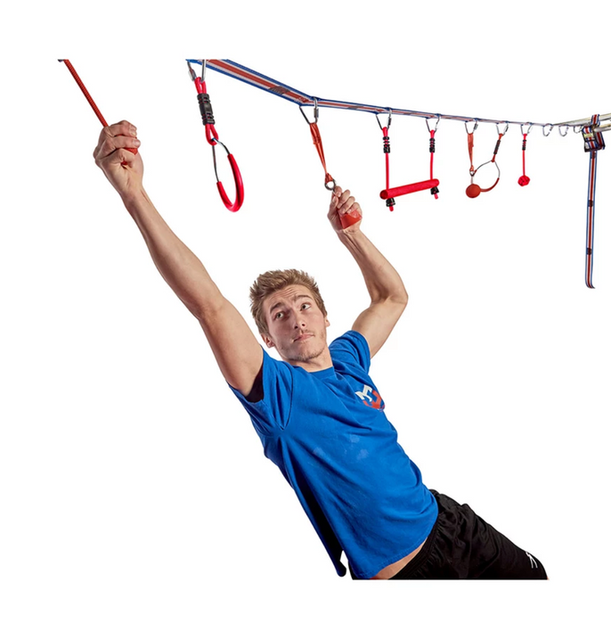 American Ninja Warrior 40" Deluxe Ninjaline Intro Kit With 9 Hanging Obstacles , 1 pc