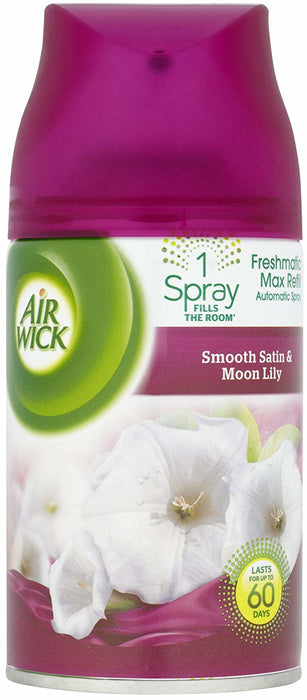 Air Wick Freshmatic Max Refill, Smooth Satin & Moon Lily Scent, 250 ml