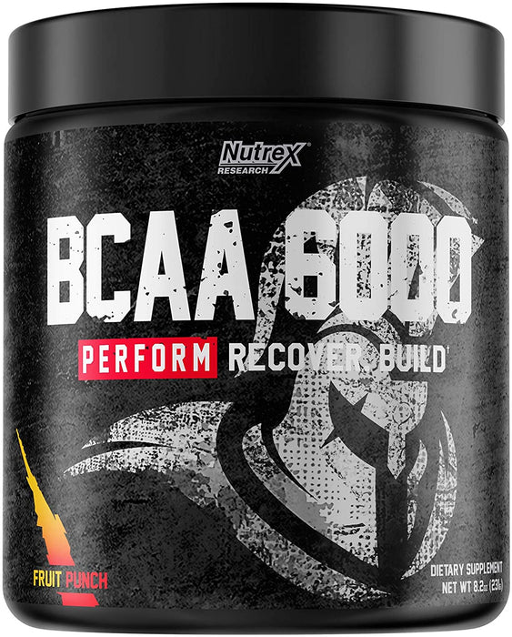Nutrex BCAA 6000 Branched Chain Amino Acids, Fruit Punch Flavor , 231 gr