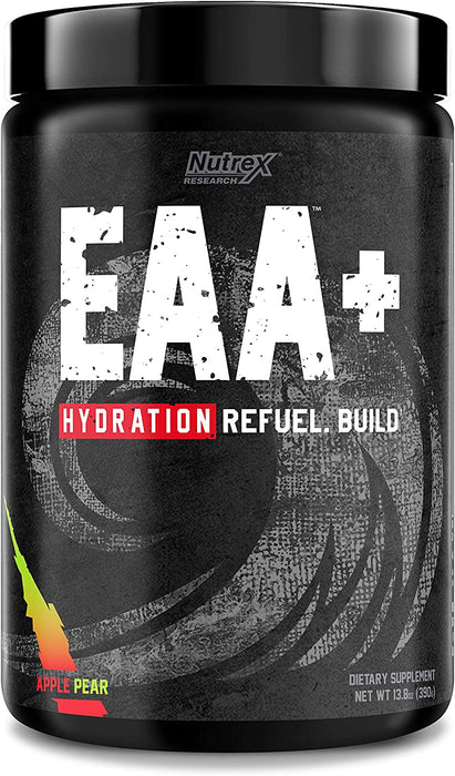 Nutrex EAA+ Hydration Muscle Strength + Recovery + Building BCAAs Powder, Apple Pear Flavor , 390 gr