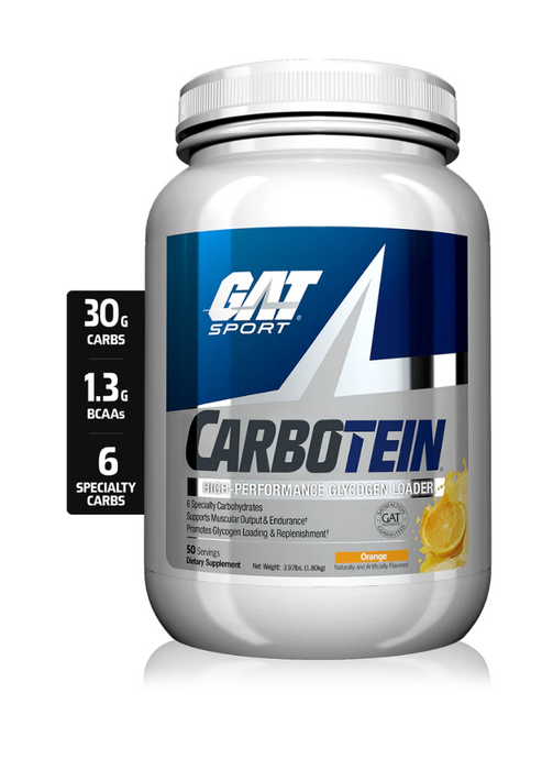 GAT Carbotein High-Performance Glycogen Loader, Orange Flavor, 3.85 lbs