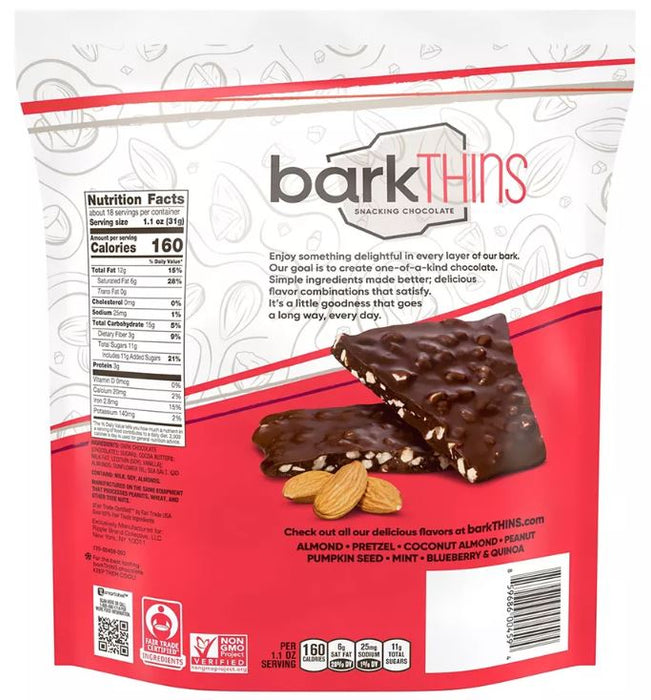 BarkTHINS Dark Chocolate Almond With Sea Salt , 20 oz