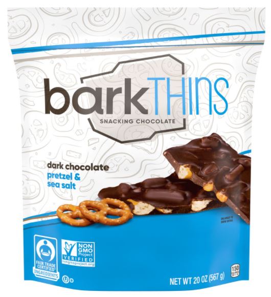 barkThins Dark Chocolate Pretzel With Sea Salt Snacking Chocolate , 20 oz