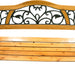 Park Cast Iron Garden Bench, 1 pc 