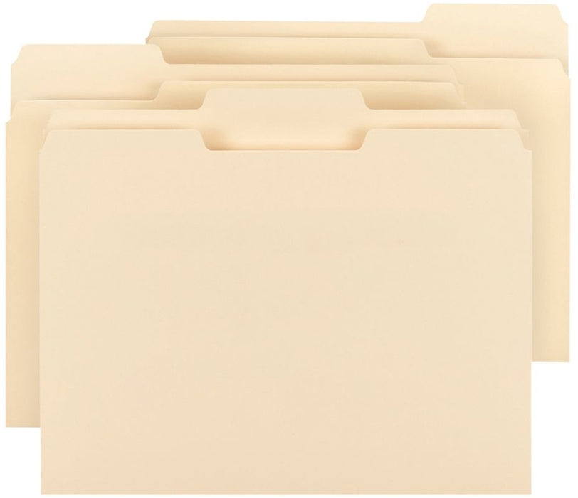 Smead 1/3-Cut Tab Folders, Letter Size Manila, 150 ct