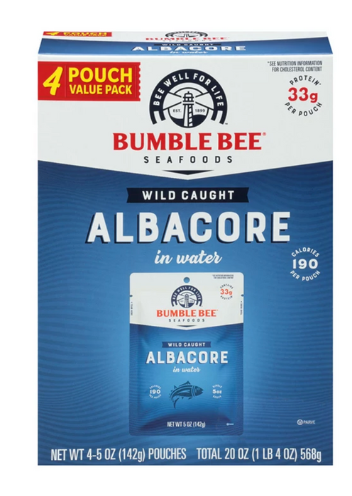 Bumble Bee Premium Albacore Tuna In Water , 4 x 5 oz