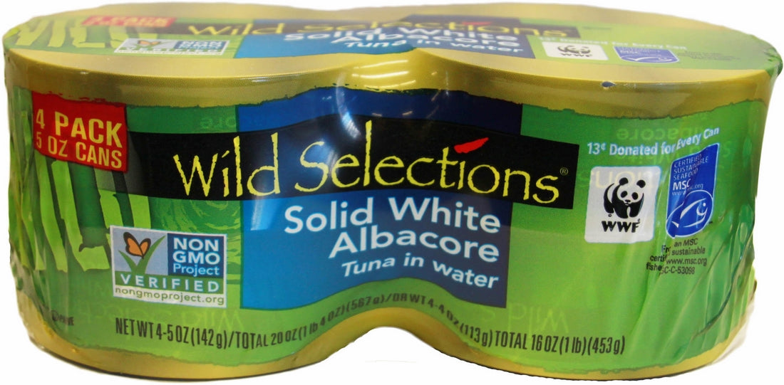 Wild Selections Solid White Tuna, 4 x 5 oz