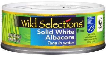 Wild Selections Solid White Tuna, 4 x 5 oz