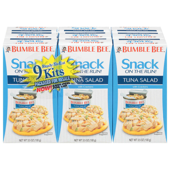 Bumble Bee Tuna Salad On The Run Snack Kit, Value Pack, 9 x 3.5 oz