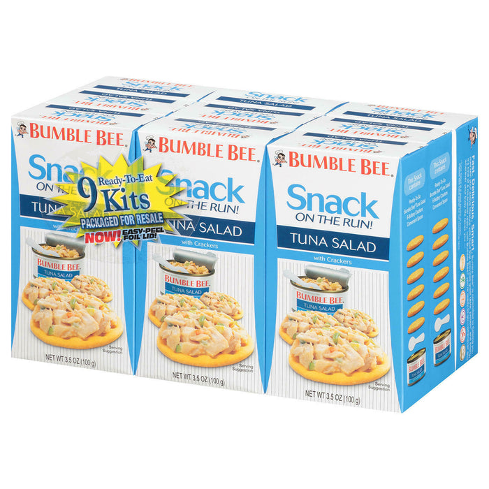 Bumble Bee Tuna Salad On The Run Snack Kit, Value Pack, 9 x 3.5 oz