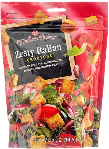 Kitchen Fixin's Salad Croutons, Zesty Italian, 142 gr