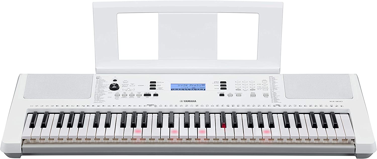 Yamaha 61-Key Lighted Portable Keyboard (EZ-300AD), 61 key