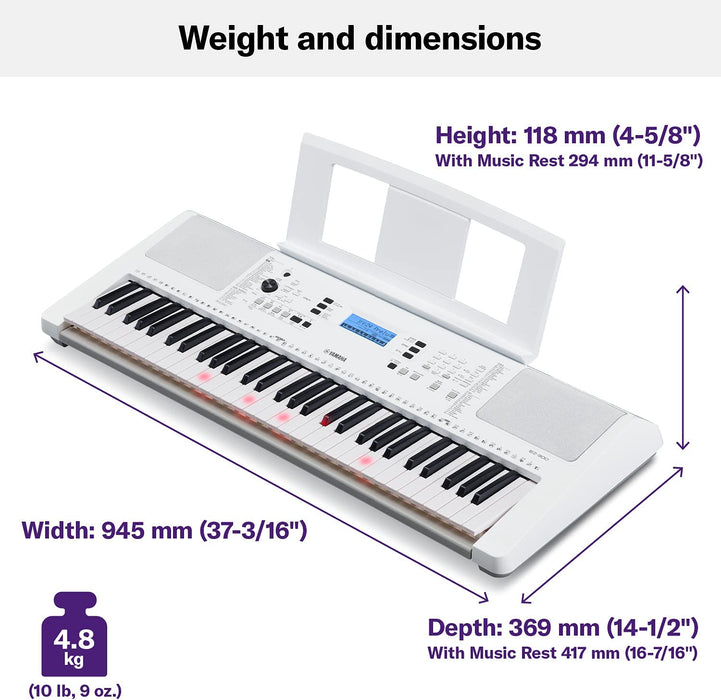 Yamaha 61-Key Lighted Portable Keyboard (EZ-300AD), 61 key