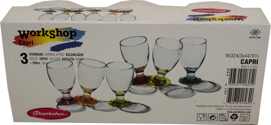 Pasabahce 3-Piece 10 oz Drinking Glass, 3 pcs