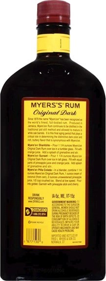 Myers's Original Dark Rum, 750 ml