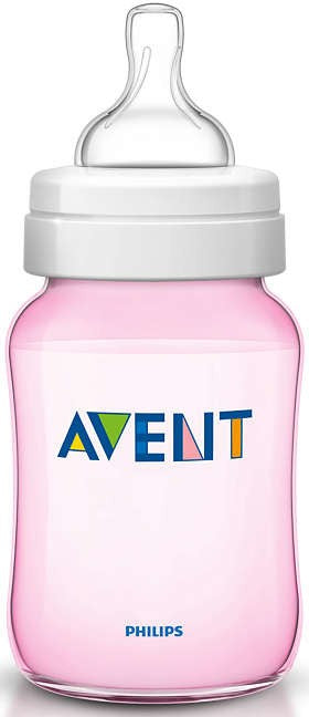 Avent Classic+ Baby Bottle, Pink, 260 ml