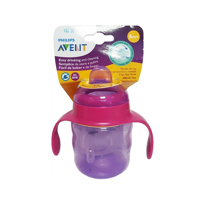 Avent Classic Soft Spout Cup, Pink/Purple, 9 oz