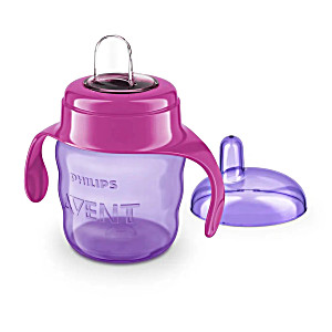 Avent Classic Soft Spout Cup, Pink/Purple, 9 oz