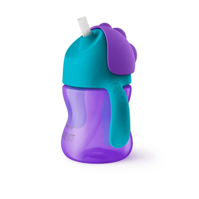 Avent Bendy Straw Cup, Purple/Teal, 7 oz