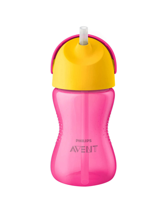 Avent Bendy Straw Cup, Pink/Yellow, 10 oz