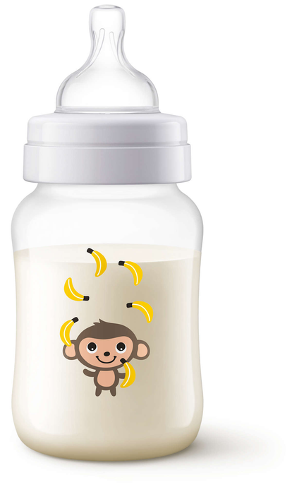 Avent Anti Colic Baby Bottle, Monkey, 260 ml