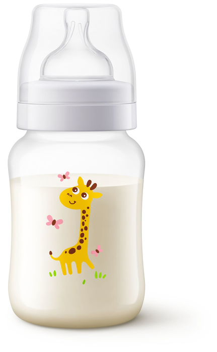 Avent Anti Colic Baby Bottle, Giraffe, 260 ml