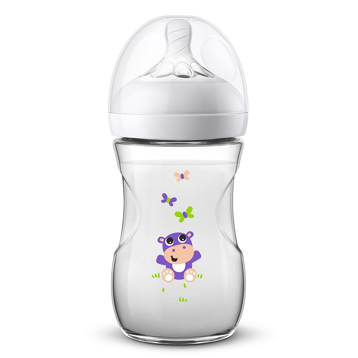 Avent Natural Baby Bottle, Hippo, 9 oz