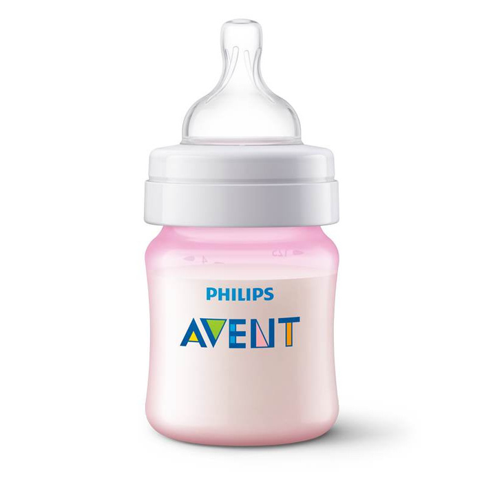 Avent Anti Colic Baby Bottle, Pink, 4 oz