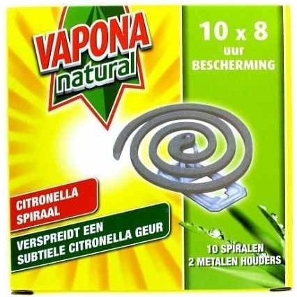 Vapona Citronella Coil (Spiraal), 10 ct