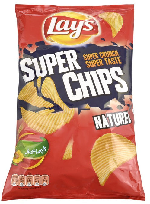 Lay's Super Potato Chips Naturel, 215 gr