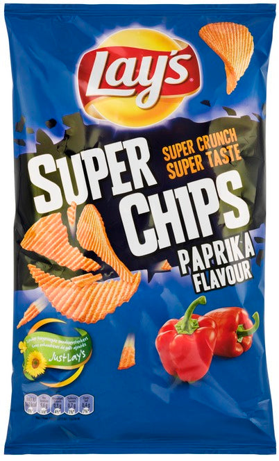 Lay's Potato Super Chips, Paprika, 250 gr