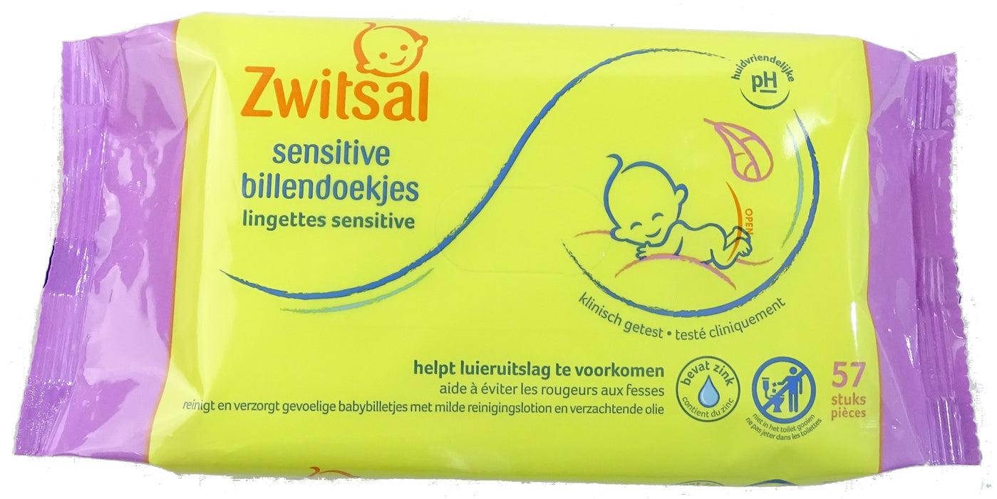 Zwitsal Sensitive Billendoekjes, 57 ct