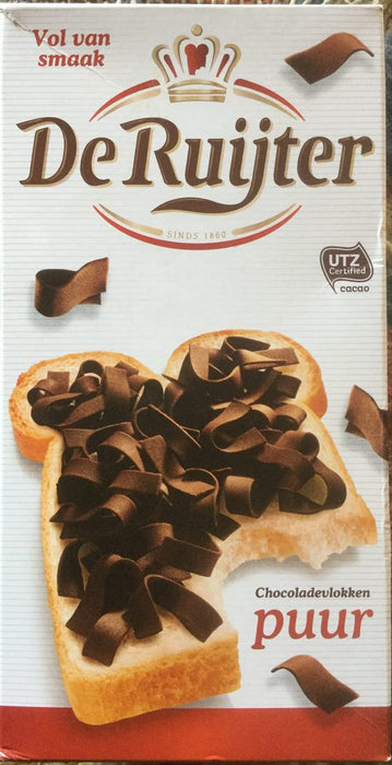 De Ruijter Dark Chocolate Flakes (Chocolade Vlokken, Puur), 300 gr