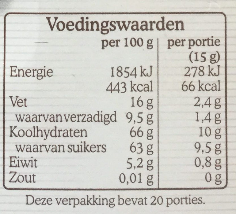 De Ruijter Dark Chocolate Flakes (Chocolade Vlokken, Puur), 300 gr