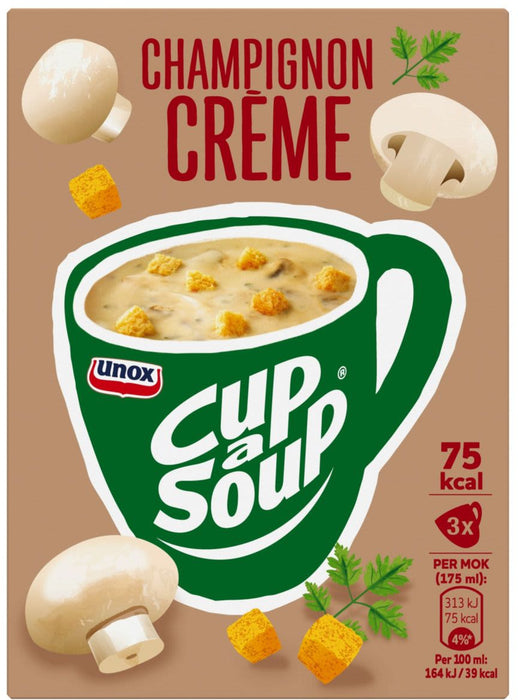 Unox Cup-A-Soup Champignon Crème Soup, 3 ct