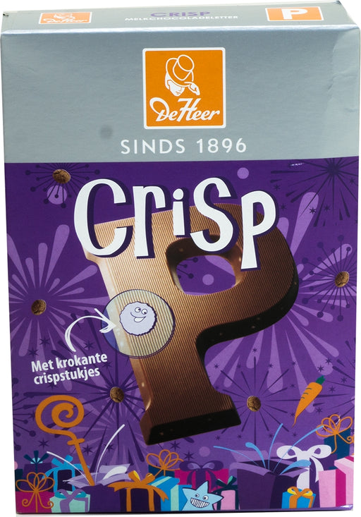 De Heer Chocolate Letter, Milk Crisp, 65 gr