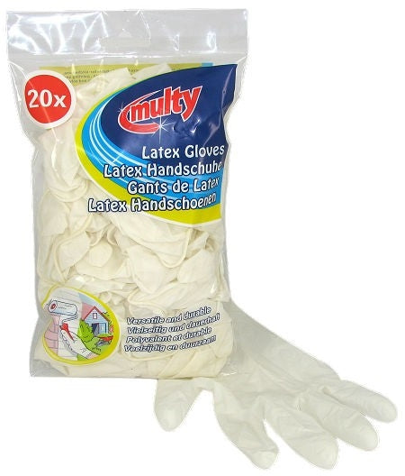 Multy Latex Gloves, 20 ct