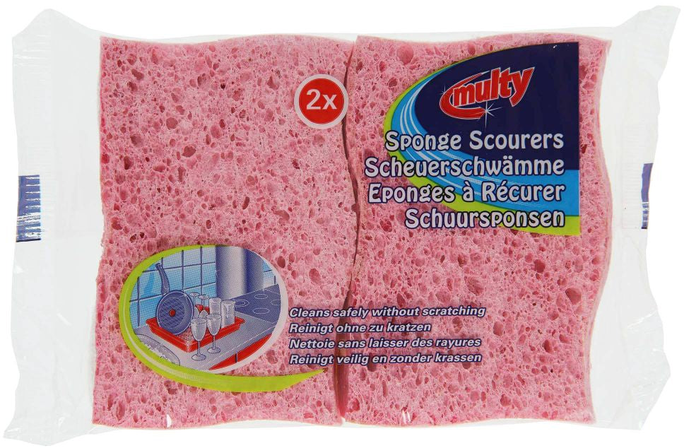 Multy Sponge Anti-Scratch Scourers, 2 ct