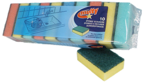 Multy Sponge Scourers Value Pack, 10 ct