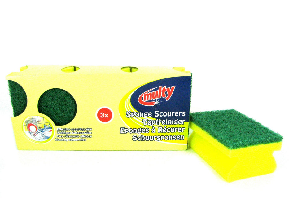 Multy Sponge Scourers, 3-Pack , 3 ct