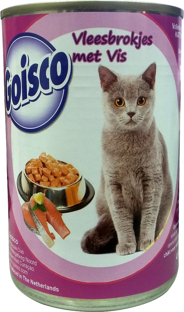 Goisco Meat Chunks with Fish, Cat Food, 410 gr
