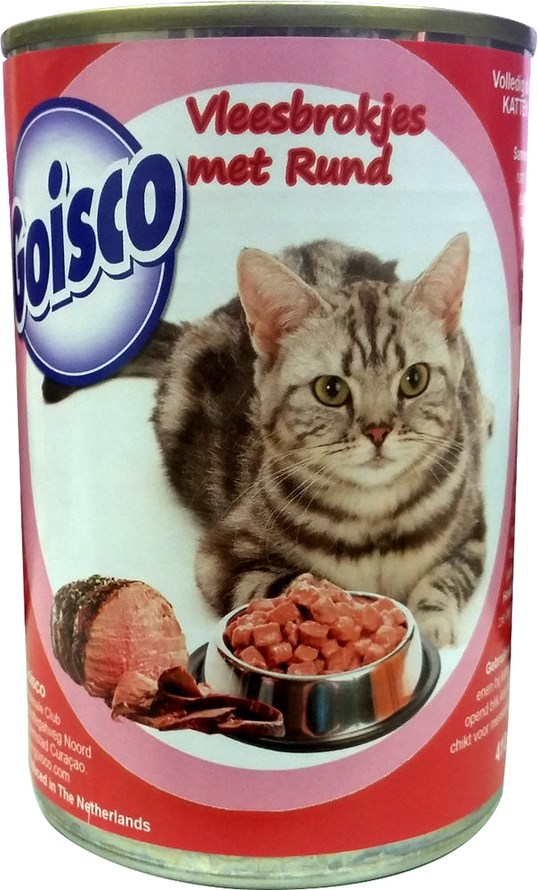 Goisco Meat Chunks with Beef, Cat Food, 410 gr