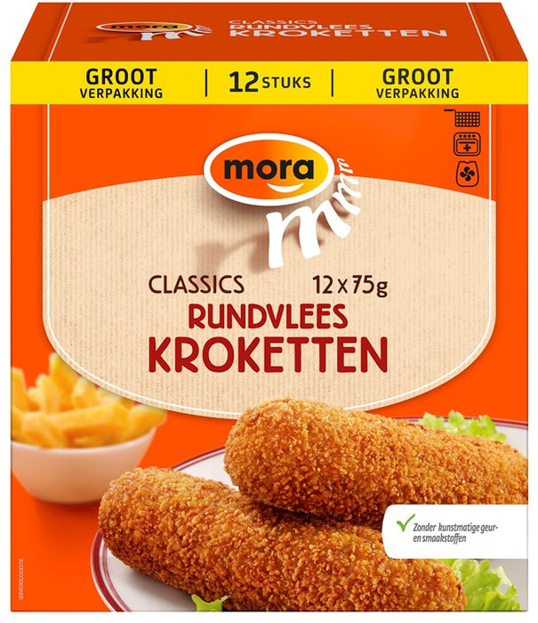 Mora Classic Beef Croquettes (Rundvlees Kroketten), 12 x 75 g