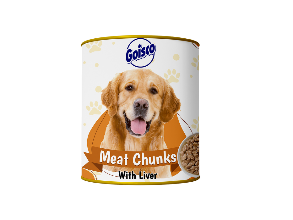 Goisco Meat Chunks with Liver, Dog Food, 1250 gr