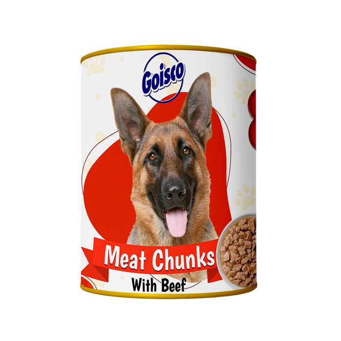 Goisco Meat Chunks with Beef, Dog Food, 410 gr