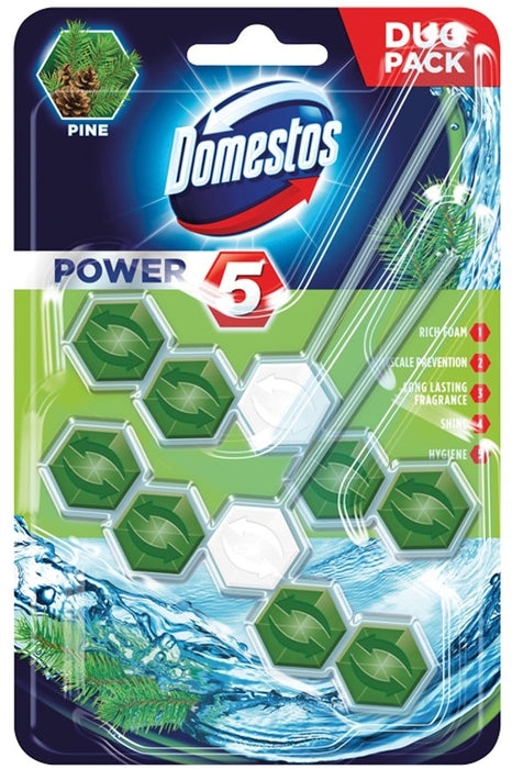 Domestos Toilet Block Duo-Pack, Pine, 2 x 55 gr